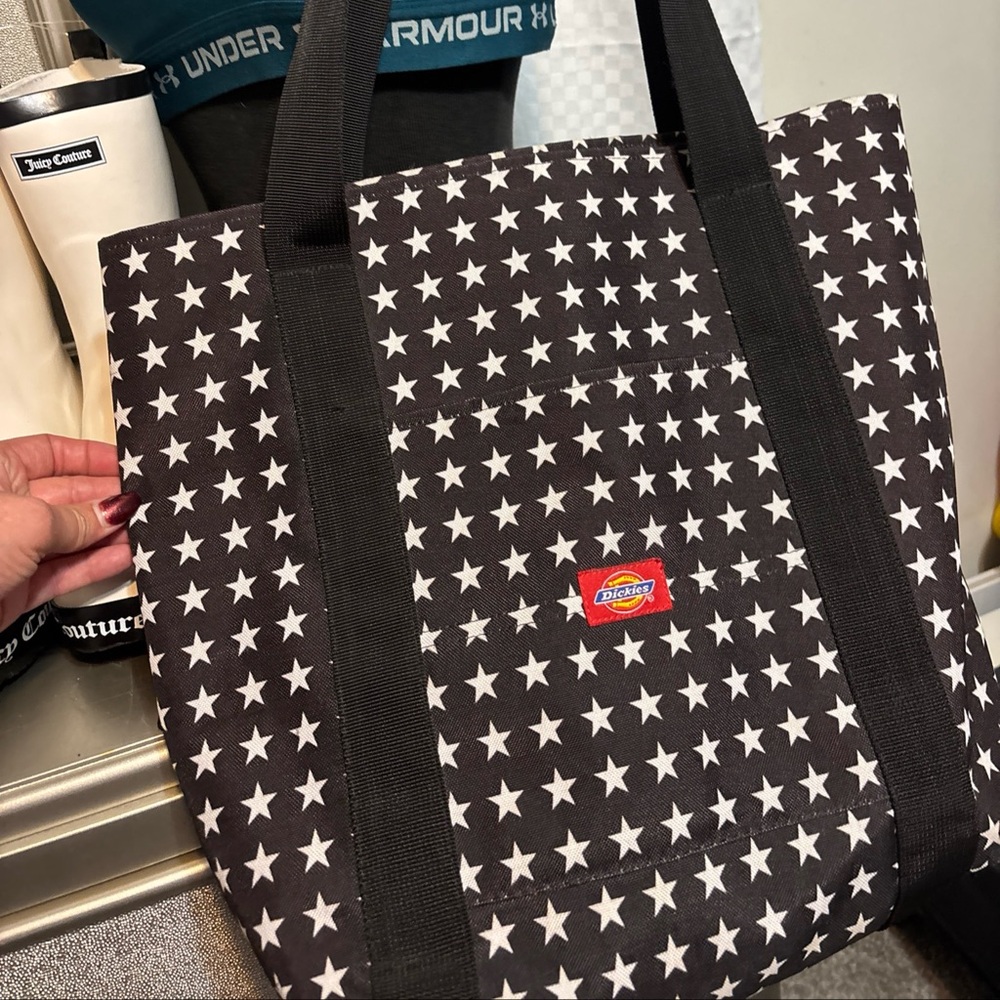 Dickies Black and White Star Satchel